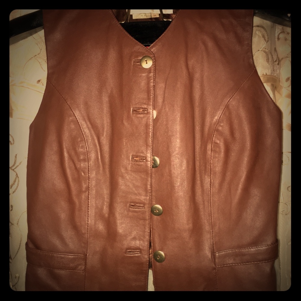FinalMD⭐️VTG Margaret Godfrey Leather Vest